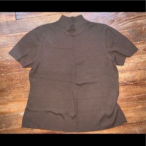 Croft & barrow short sleeved mock neck sweater